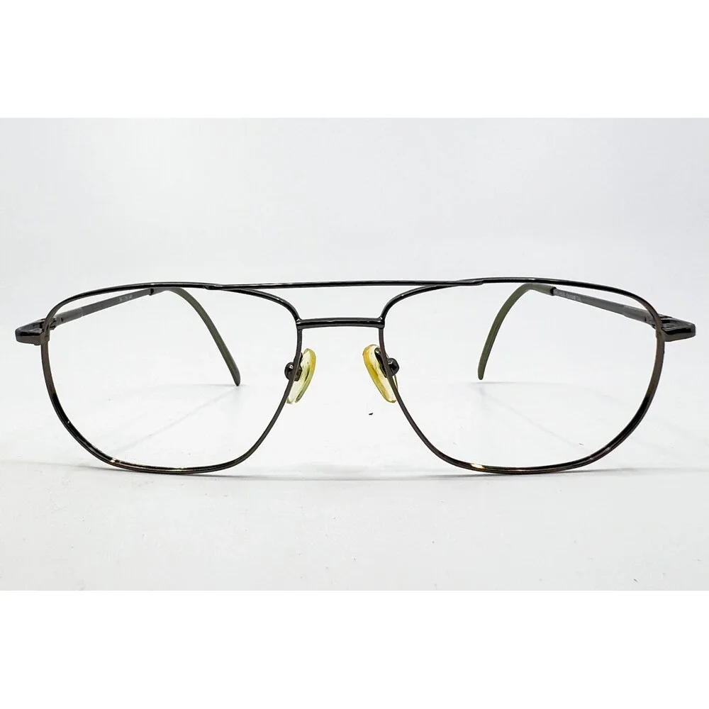PRO1526 Eyeglass Frames Mens Gunmetal Aviator Double Bridge 56-16-145